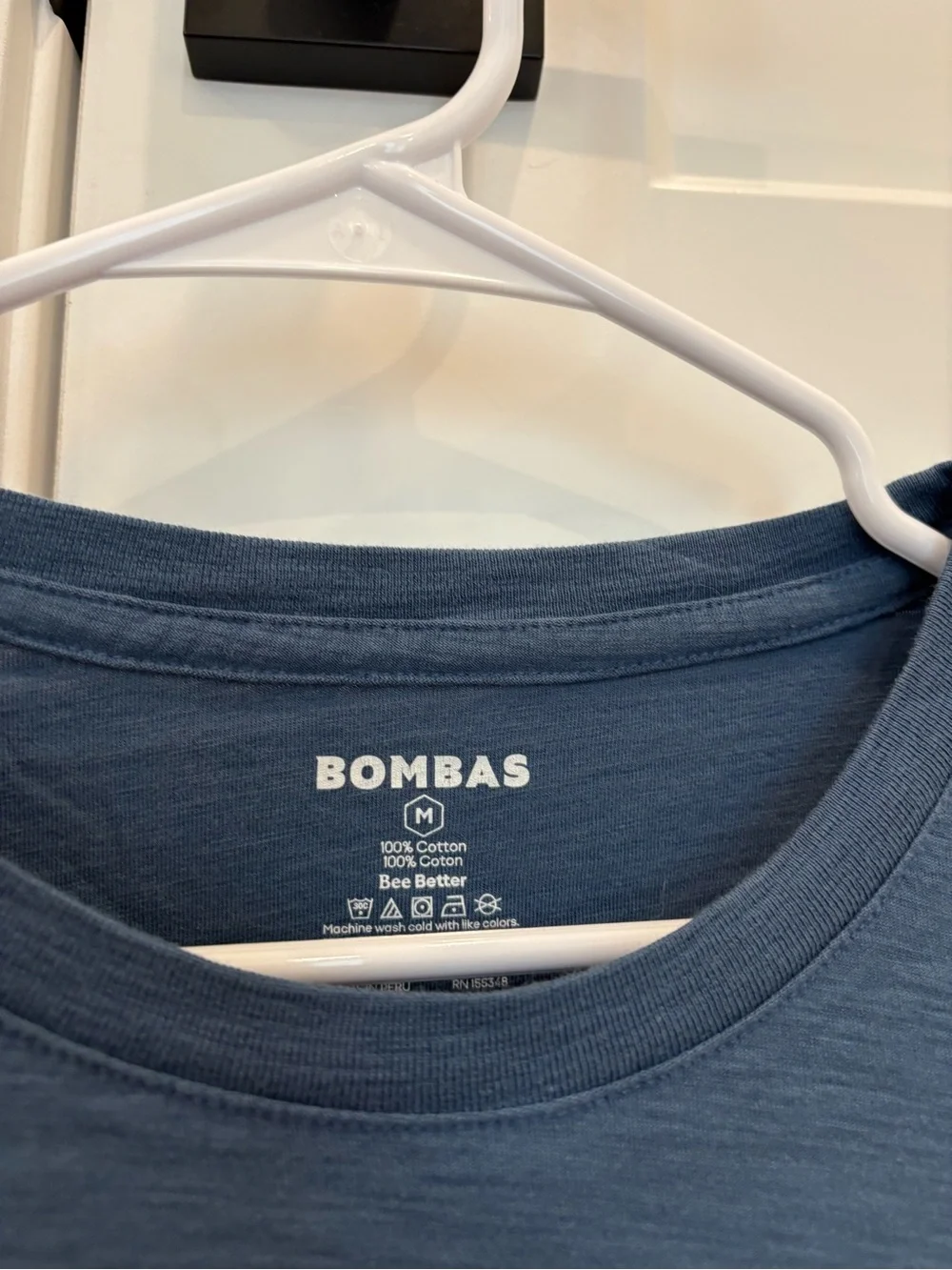 Bombas Men's Long-Sleeve Crew in Slate Blue - Picture 2 of 5